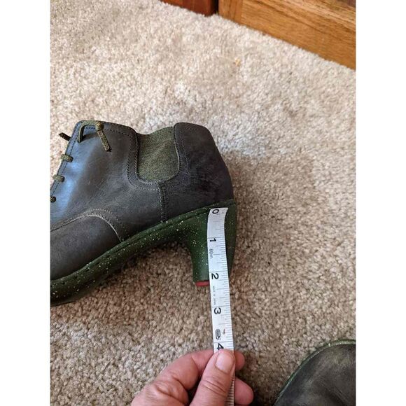 CAMPER dark green leather ankle boot sz 38.5 euc - Picture 4 of 6